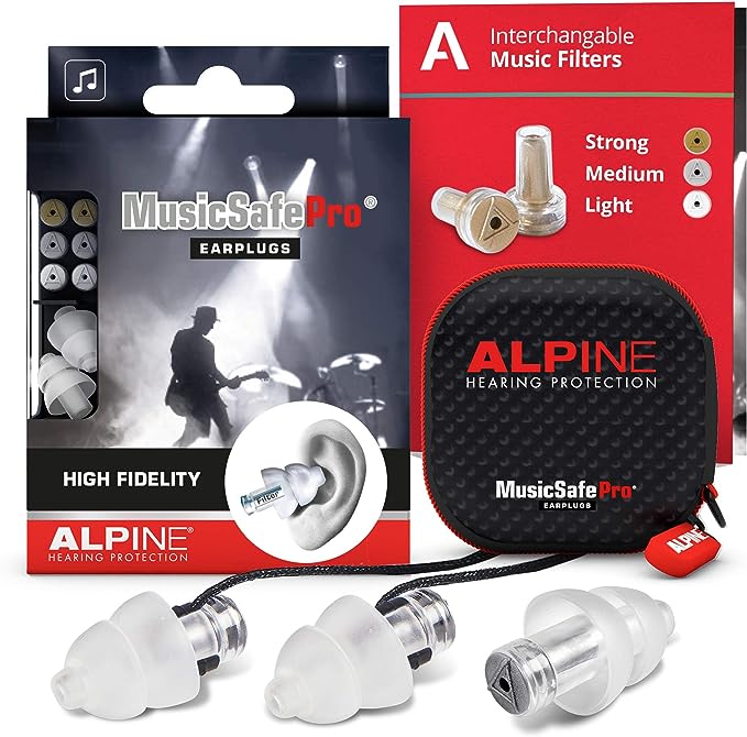 Caja de los tapones para los oídos Alpine Music Safe Pro